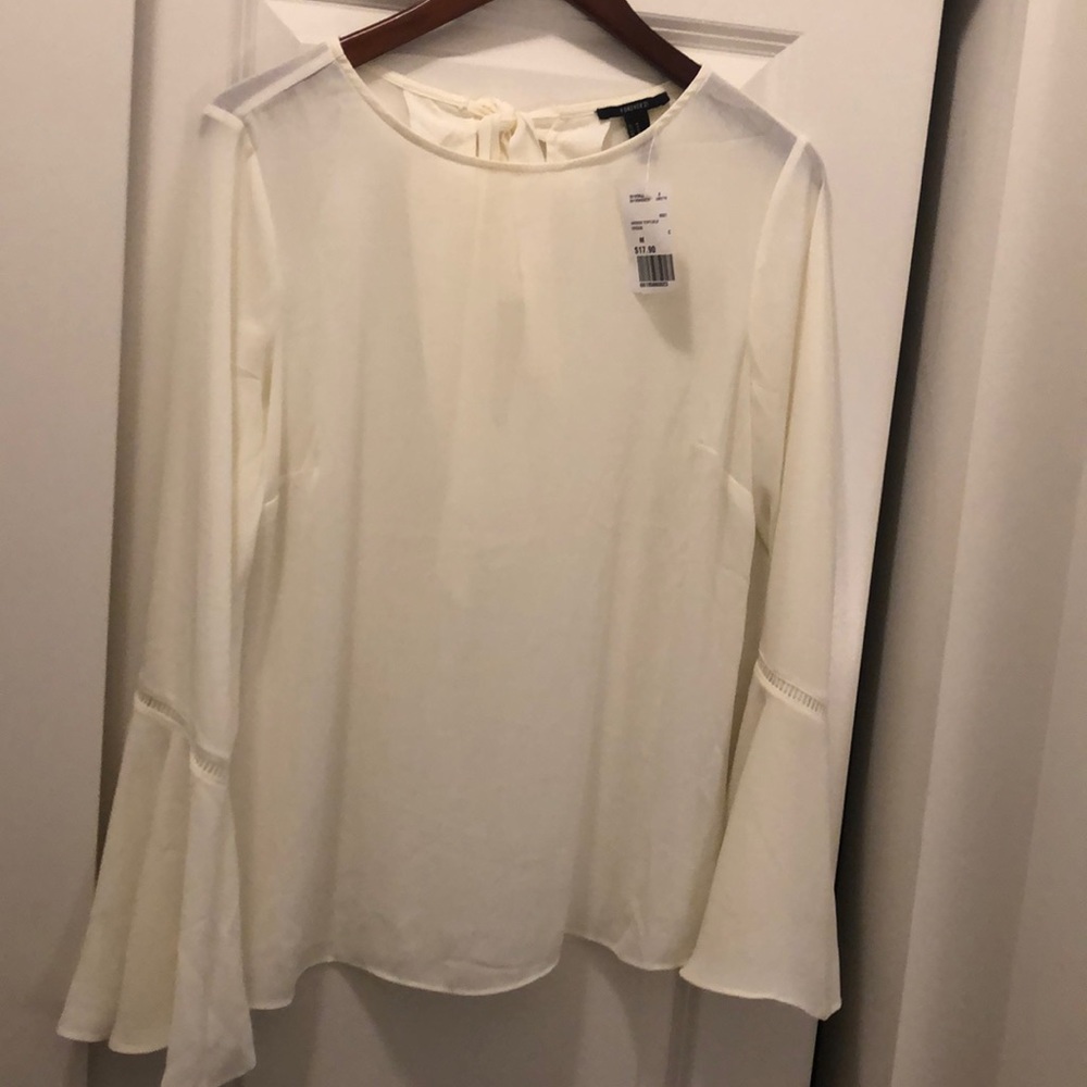 White Forever 21 Blouse